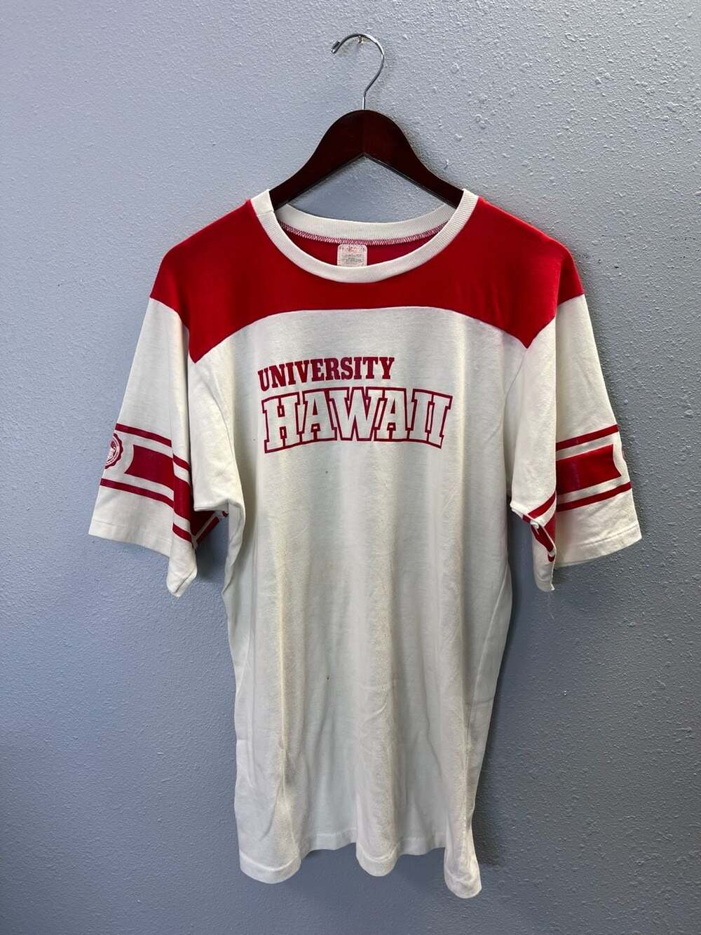 Vintage 70s 80s University of Hawaii T Shirt L Single Stitch USA Made 0543
